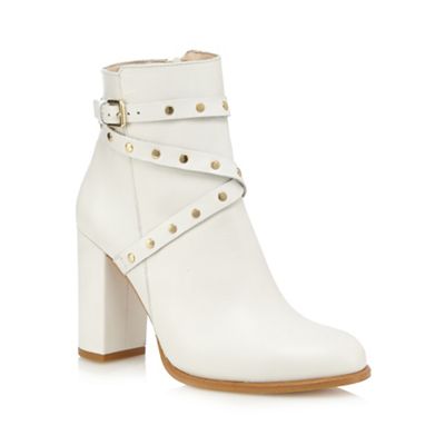 Off white 'Billie' high studded ankle boots